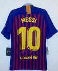 Fc Barcelona 2018 2019 Lionel Messi Home Blue And Red Short Sleeve Soccer Jersey