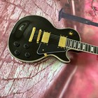 Custom Les Paul Electric Guitar Glossy Black Beauty Finished Gold Hardware