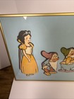 Walt Disney 1950 s Flocked Wall Hanging Art - Snow White And The Seven Dwarfs