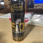 Nfl 2016 Super Bowl 50 Football Bud Light Aluminum Beer Bottle Empty