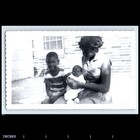 Old Vintage Photo Black African American Woman Boy Baby Sitting Outside