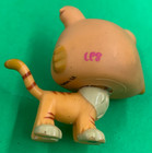 Littlest Pet Shop - Lps - Mommy Tiger - Orange W  Purple Eyes - Used