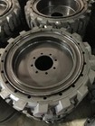 4 New Solid Skid Steer Tires 12x16 5 Flat Proof 8 Lug Fits Cat