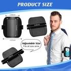 2 Pack Adjustable Arm Id Badge Holder Clear Window Armband Card Holder Black