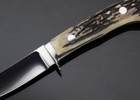 Handmade Bob Loveless Knife  Hunting Knife  Custom Handmade Knife  Stag Horn 