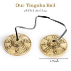 Tibetan Tingsha Cymbals - Om Mane Padme Hum - Meditation Bells For Spiritual    