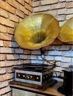 Antique Hmv Gramophone Fully Functional Working Phonograph  Win-up Record Player