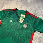 Kids Adidas Mexico National Team Soccer Jersey Green Red Authentic Aeroready