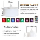 Colorful Flickering Tea Light Flameless Candle  Battery Operated Led Candles    