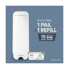 Diaper Genie Signature Pail Includes 1 Easy Roll Refill With 18 Bags   Holds    