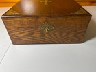 Antique Wood Wooden Priest s Sick Call Last Rites Anointing Viaticum Set Box