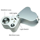 Illuminated 30x - 60x Jewelers Loupe Lighted Magnifier Us Free Shipping