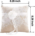 Awtlife Lace Wedding Ring Pillow  Flower Ring Bearer Pillow 8 26 Inch For Weddin