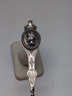 90   900 Coin Silver Medallion Meat Fork A  Stowell   Co Reverse Monogrammed