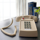 New Retro Beige Landline Corded Desk Phone With Volume Control  Blinking Light