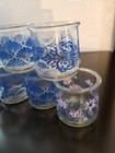 Yoplait Oui Limited Edition Glass Jars Yellow Pink Floral Votive Lot Set Of  7