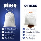 Plasticplace 8 Gallon White Trash Bags  0 7 Mil  200 Case