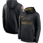Men s Black Hooded Salute To Service Sideline Therma Sweatshirt Hoodie-c1