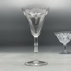 Vintage Needle Etched Champagne Coupes Mismatched Cocktail Glasses Set Of 6