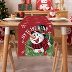 Bonhause Red Snowman Christmas Table Runner 13x72 13 w X 72 l  