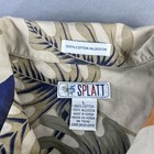Vintage Splatt Shirt Large Beige Men Button Up Floral All Over Print Pocket  54