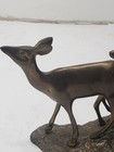 Vintage Set Of 3 Mid Century Modern Brass Deer Sculpture Figurine Set Mcm