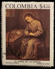 Colombia 1975  El Nino De La Espina  4 Pesos Used Stamp  Sc- c617  Free Shipping