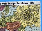 Rare Satirical Map   humoristische Karte Von Europa Im Jahre 1914 