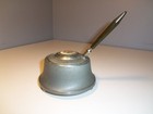 Vintage Aluminum Round Vanity Powder Puff Wind Up Music Box Victorian Works