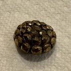 Vintage  1 Mcoe Glass   Brass Washed Button - Ca  1890