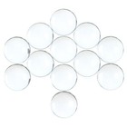 100 Pack - 18mm  11 16   Round Glass Cabochons - Clear Magnifying Dome Circle