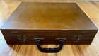 Antique Art Box Full Of Vintage Art Supplies Brushes Marvy Oil Pastels Shiva Oil
