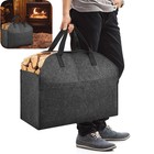Firewood Log Carrier Bag Heavy Duty Waxed Canvas Log Tote Holder For Fireplace