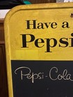 Vintage Pepsi Cola Have A Pepsi Bottle Cap Tin Menu Chalkboard Stout Sign Co 