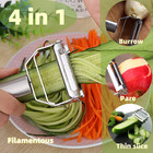 4 In 1 Stainless Steel Multi-function Peeler Slicer Vegetable Fruit Potato Cucum