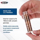 Coin Tubes For Us Pennies - 100ct   Holds  lincoln  Penny   Durable Plastic Tube