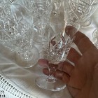 Vintage Julia Poland Hand Cut Crystal Cordial Liqueur Glasses Set Of 10 -signed