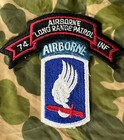 Japanese Made Patch 74th Infantry Detachment Lrp Scroll 173rd Airborne Ssi Lrrp