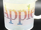 Apple Macintosh Computer Rainbow Stripe Coffee Mug Vintage 1980s