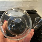 Set Of 4 Double Wall Clear Glass Drinking Glasses Curved Inward Round Design