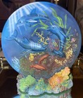 Vintage Plate Dolphins 3d Coral Reef   Sea Life With 3d Stand Coastal Theme 7 