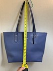 Coach F58846 City Zip Tote Vibrant Blue Crossgrain Leather Shoulder Bag