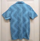 Adidas Ultimate365 Allover Print Polo Shirt Golf Medium Blue Chevron Performance