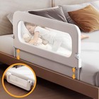 Baby Bed Guard Rail For Toddler - 48in Adjustable Heights  Swing Down 48 Inch