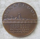 Art Deco 1935 Dunkerque Medal By Pierre Turin  68 Mm  Excellent Condition W case