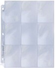 50 Ultra Pro Silver 9-pocket Card Pages Storage Sheets Sports 3 Ring Binder
