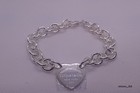 Newtlfanycosterling Silver Jewelry Heart Tag Bracelet