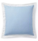 Ralph Lauren  joanna  Linen Border Euro Pillow Sham White blue  135 New