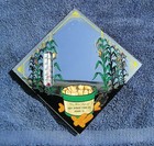 Old Art Deco Mirror Advertising Thermometer Real Corn Kernels  Gilman Illinois
