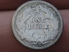1876 Cc Seated Liberty Silver Dime- Good Details  F-108  Ddr  Double Die Reverse